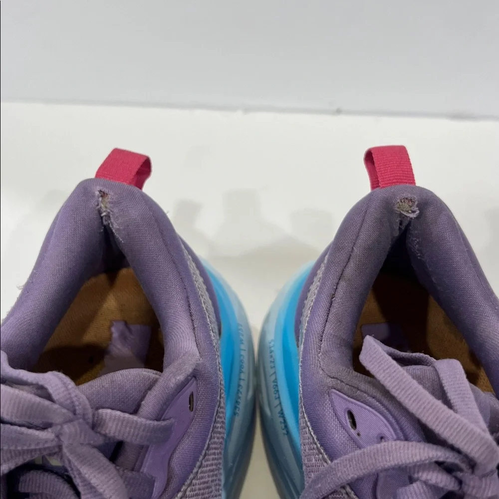 Hoka BONDI 8 Women's USED Running Sneaker Purple US Size 6.5 Medium 🍒 - Picture 4 of 8
